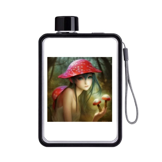 Fungi Fairy Flat Water Bottles