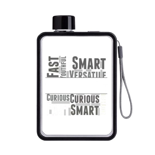 Pisces Zodiac Star Sign Word Cloud Square Monochro Flat Water Bottles