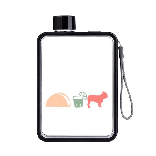 I'm A Simple Woman Tacos Tequila French Bulldog Flat Water Bottles