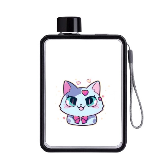 MILF Man I love Felines Funny Cats Flat Water Bottles