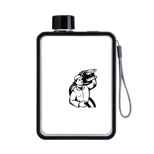 Funny Electrical Lineman Saying Thank A Lineman Flat Water Bottles