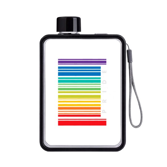 Barcode Gay Pride LGBT Lesbian Bisexual Flat Water Bottles