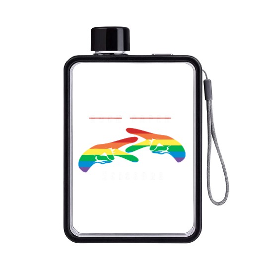 Rock Paper Scissors | Funny Lesbian Pride LGBT Flat Water Bottles