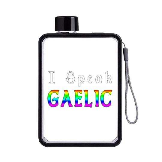 St Patricks Day Rainbow LGBT | I Speak Gaelic Flat Water Bottles