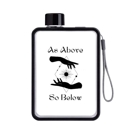 As Above So Below Flat Water Bottles