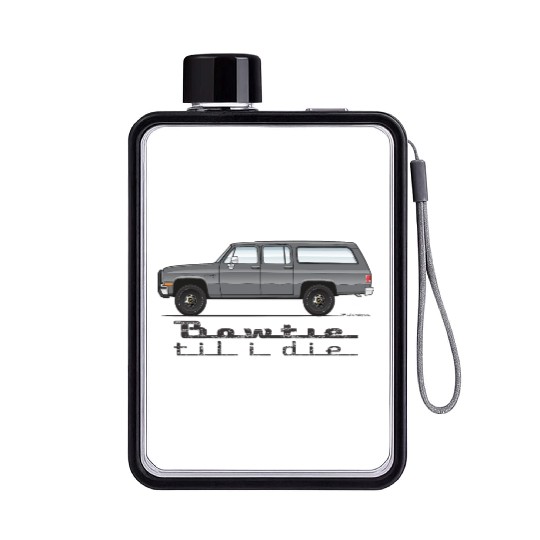 BOWTIE Charcoal Flat Water Bottles