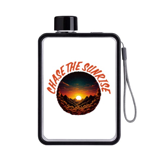 Chase the Sunrise in Nature Flat Water Bottles