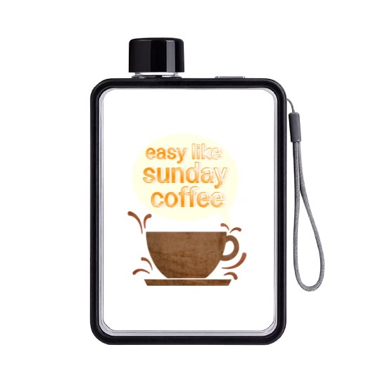 Easy like sunday coffee Flat Water Bottles