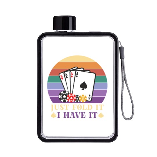Poker Casino Poker Player Gambling Roulette Gift Flat Water Bottles