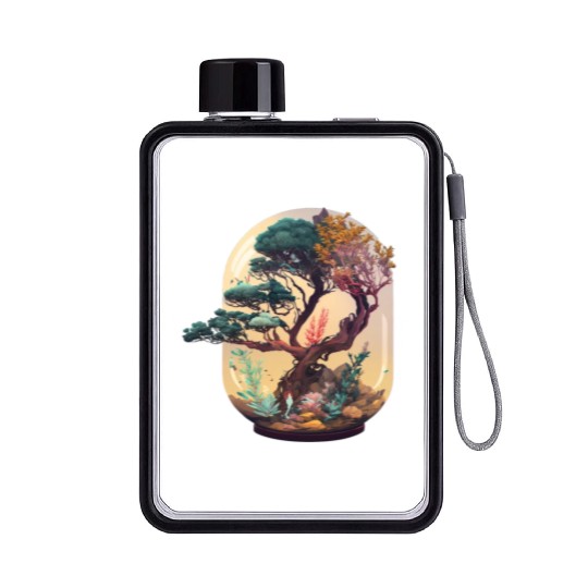 Bonsai Tree Terrarium Flat Water Bottles