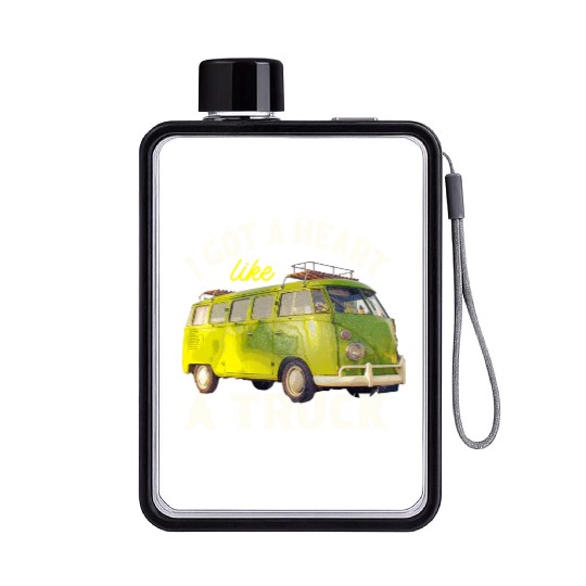 I Got A Heart Like A Truck Flat Water Bottles