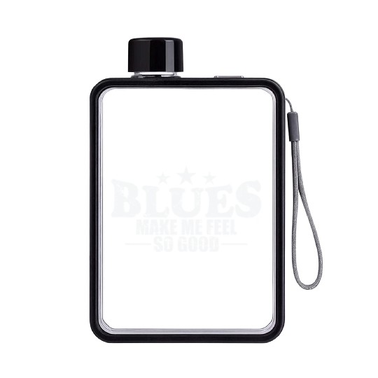 Blues make me feel so good Music Trumpet Flat Water Bottles