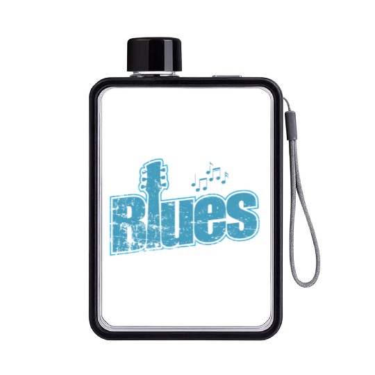 Blues Music Chicago Trumpet Flat Water Bottles