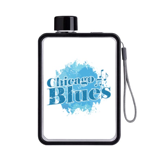 Blues Music Trumpet Flat Water Bottles