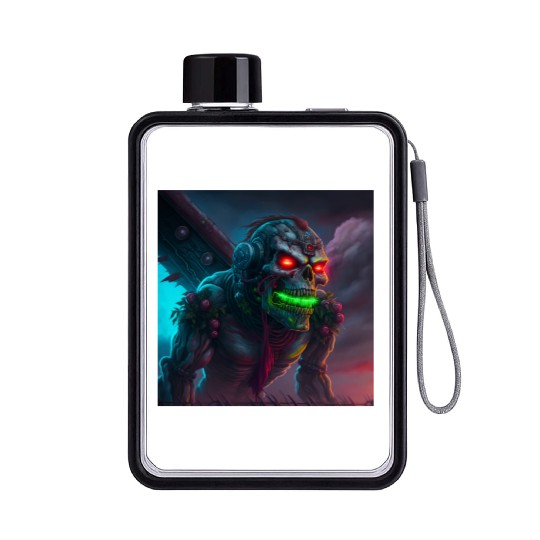 ZOMBIE IRON MAIDEN (version 15) Flat Water Bottles