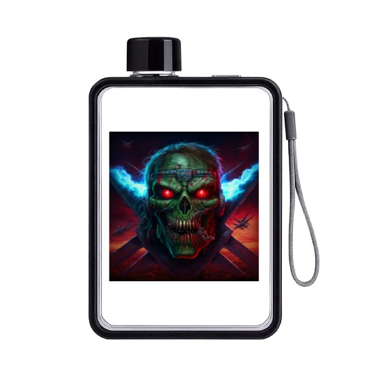 ZOMBIE IRON MAIDEN (version 14) Flat Water Bottles