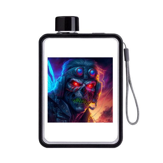 ZOMBIE IRON MAIDEN (version 9) Flat Water Bottles