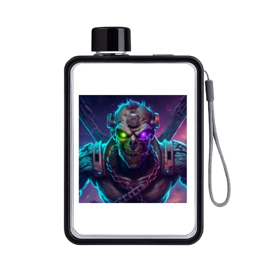 ZOMBIE IRON MAIDEN (Version 10) Flat Water Bottles