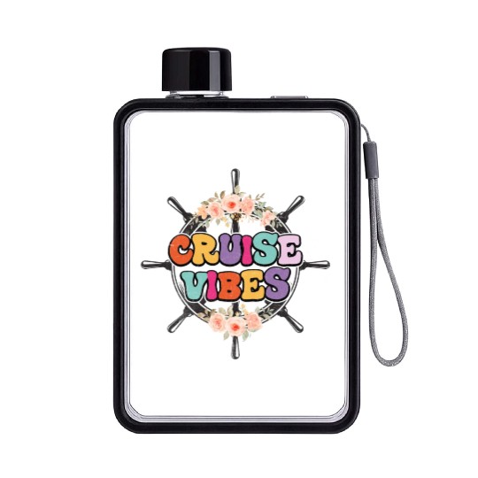 Cruise Vibes Family Cruise Vacation 2023 Flat Water Bottles