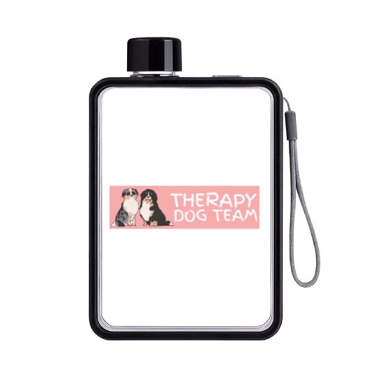 Therapy Dog Team Pet Dog Lover Mental Health Aware Flat Water Bottles