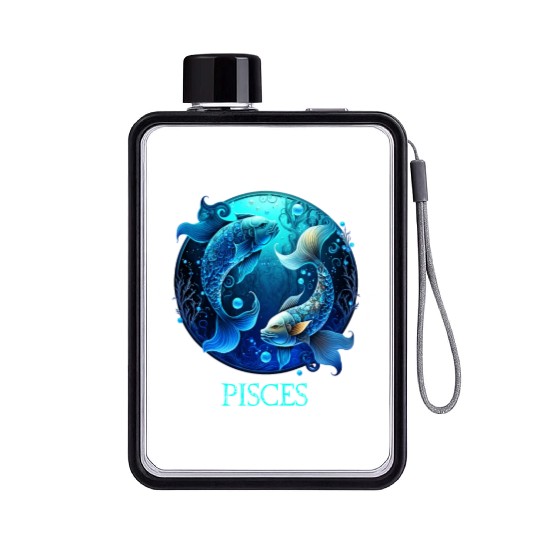 Embrace Your Pisces Identity: Pisces Pride Zodiac Flat Water Bottles