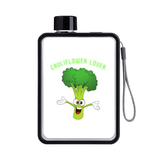 Cauliflower Lover Vegetable Lover Flat Water Bottles