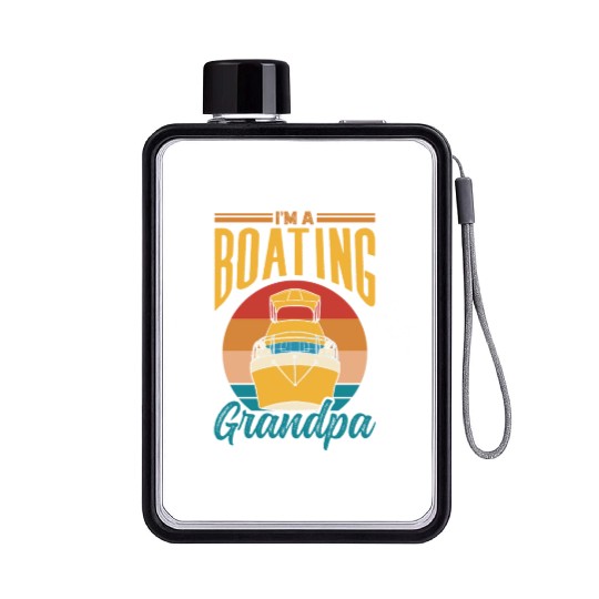 I'm A Boating Grandpa Captain Yacht Ship Boat Flat Water Bottles