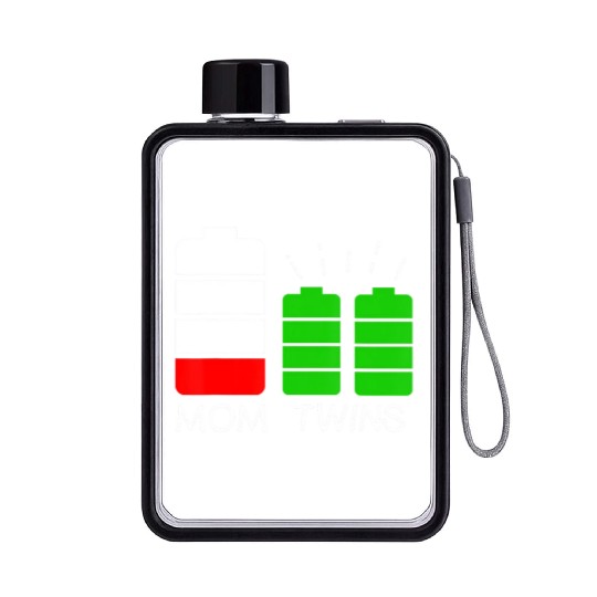 Twin Mom Low Battery Tired Mom Of Twins Flat Water Bottles