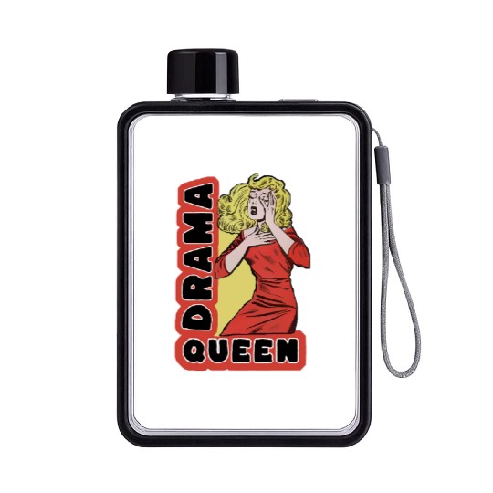 Drama Queen because everything excites me too much Flat Water Bottles