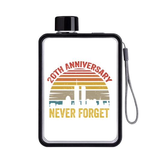 Never Forget 9 11 20th Anniversary Flat Water Bottles