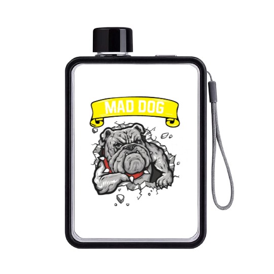 Mad Dog - Pitpull Lover Flat Water Bottles
