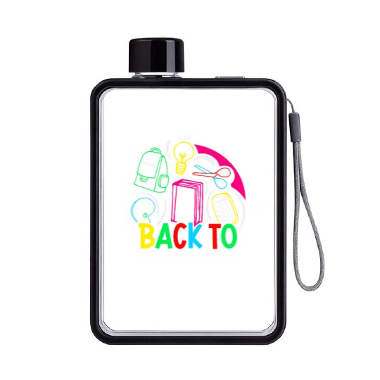 Back To School Pupil Teacher Grade Flat Water Bottles