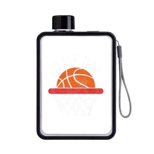 Game Day Basketball Lover Basketball Player Flat Water Bottles