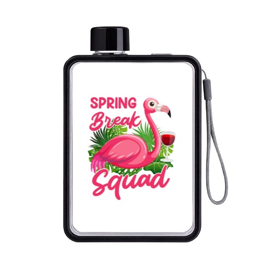Spring Break Squad Summer Vacation Spring Break Flat Water Bottles