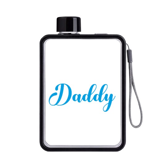 Promoted to daddy 2024 daddy to be 2024 Flat Water Bottles