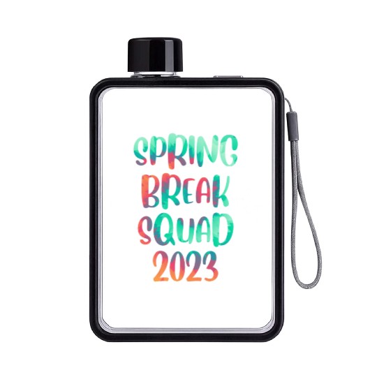 Spring Break Squad Summer Vacation Spring Break Flat Water Bottles
