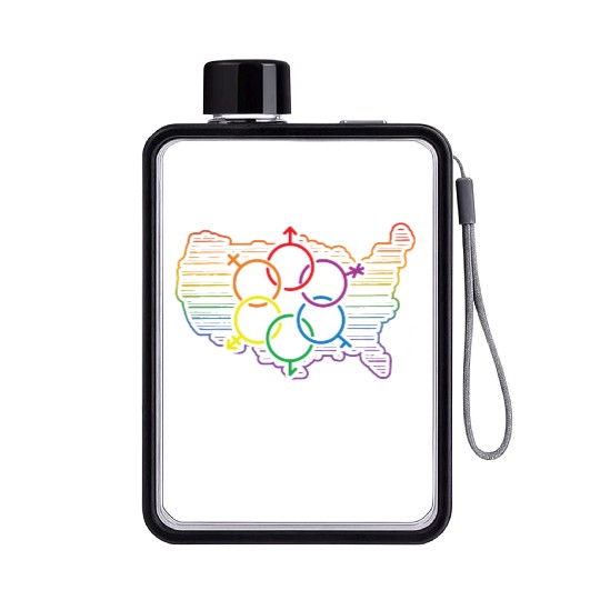 Chesapeake City Pride Flag Pride Month LGBTQ Flag Flat Water Bottles