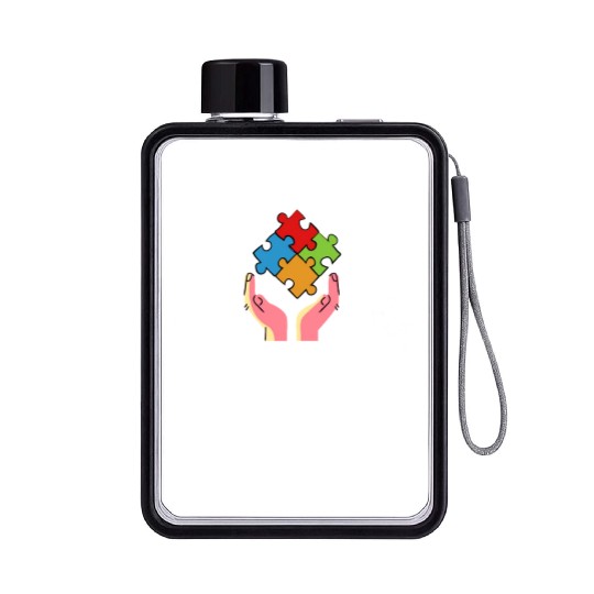 Autism Teacher Flat Water Bottles