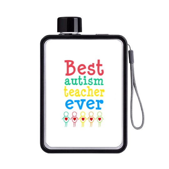 Autism Teacher Gift Flat Water Bottles