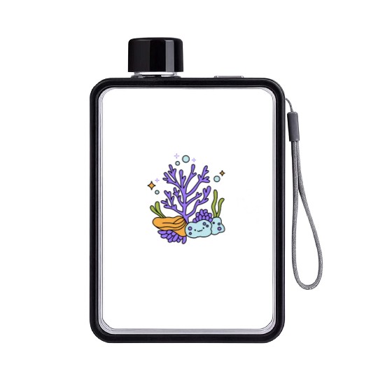 Marine Biologist Girl Marine Biology Flat Water Bottles