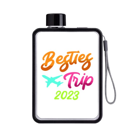 Besties Trip 2023 Vacation Friends Spring Break Flat Water Bottles