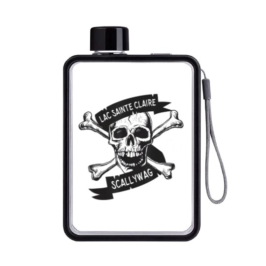 Michigan Lake St Clair Pirate Skull Bones Boating Flat Water Bottles