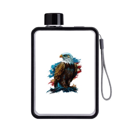 I Will Give Everything For US American Bald Eagle Flat Water Bottles