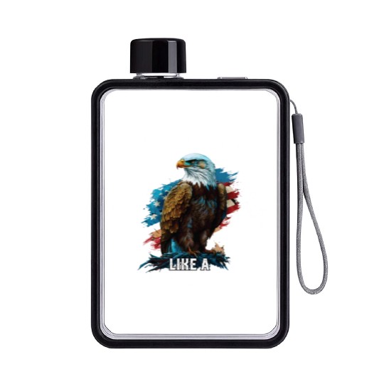 I'm Fierce Like A Bald Eagle 4th Of July Flat Water Bottles