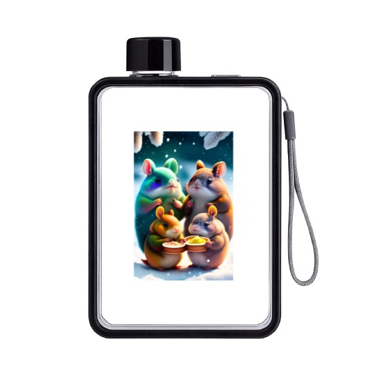 Cute Totoro Flat Water Bottles