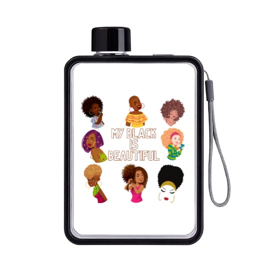 My Black Is Beautiful Flat Water Bottles