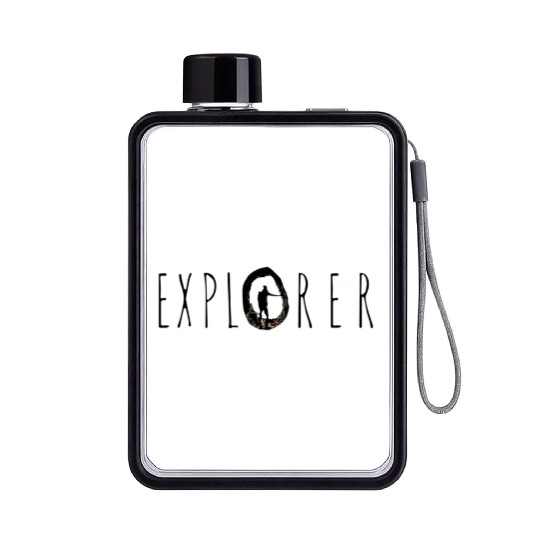 Explorer pathfinder minimalist Classic design Flat Water Bottles