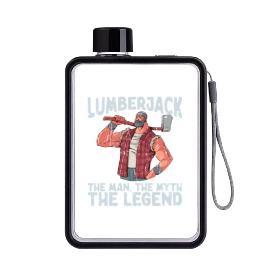 Lumberjack - the man, the myth, the legend - Flat Water Bottles