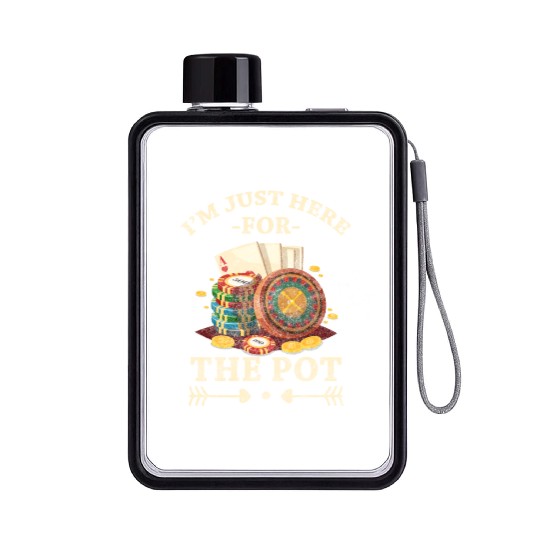 Poker Ace Blackjack Flat Water Bottles