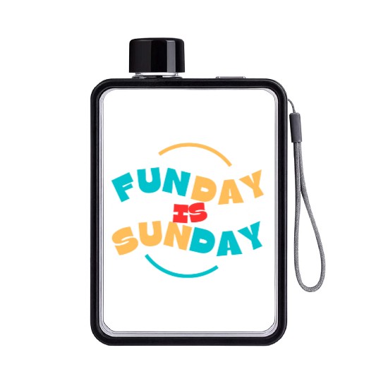 Sunday Funday Flat Water Bottles